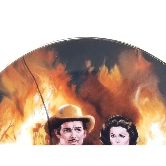 Gone With The Wind The Burning of Atlanta 1988 Plate Wall Decor Fine China Vtg - Picture 7 of 13